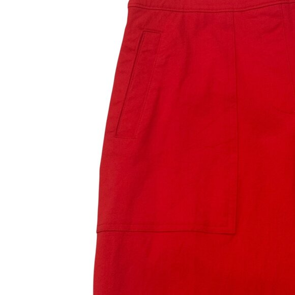 Spanx On-the-Go Cropped Wide Leg Ankle Pants in True Red Women's size L Petite - Picture 8 of 10